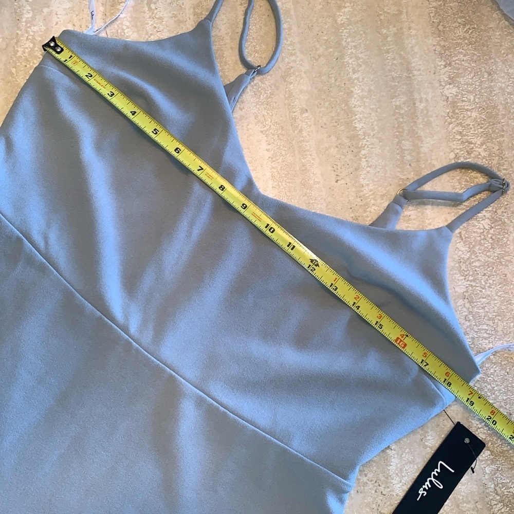 Lulu's party dress, women' XL pale grey, adj. straps, flared skirt, back zip NWT - Picture 13 of 16